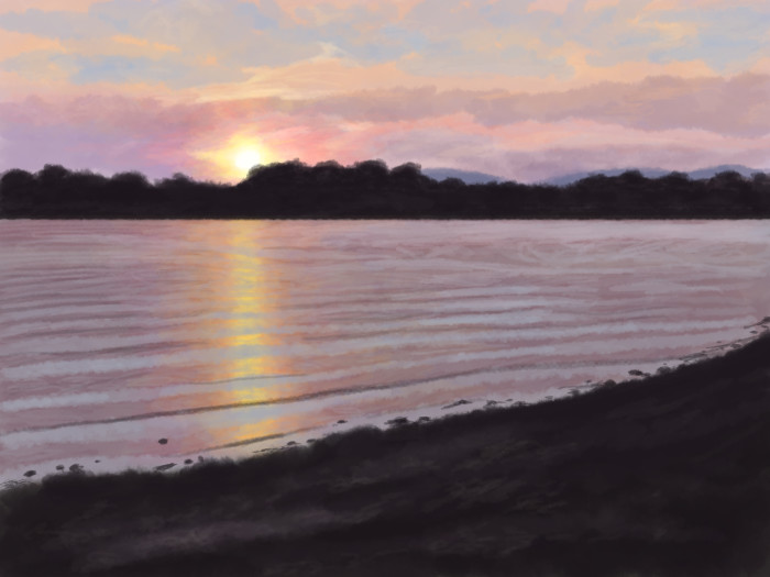 lake sunset